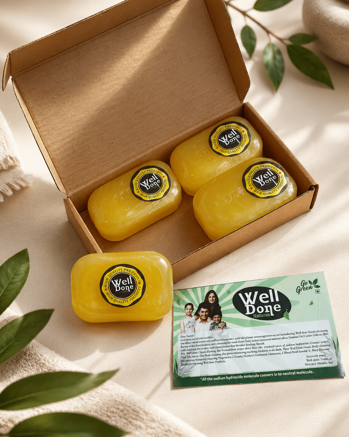 Well Done Naturals Cleansing Bar Pack of 4