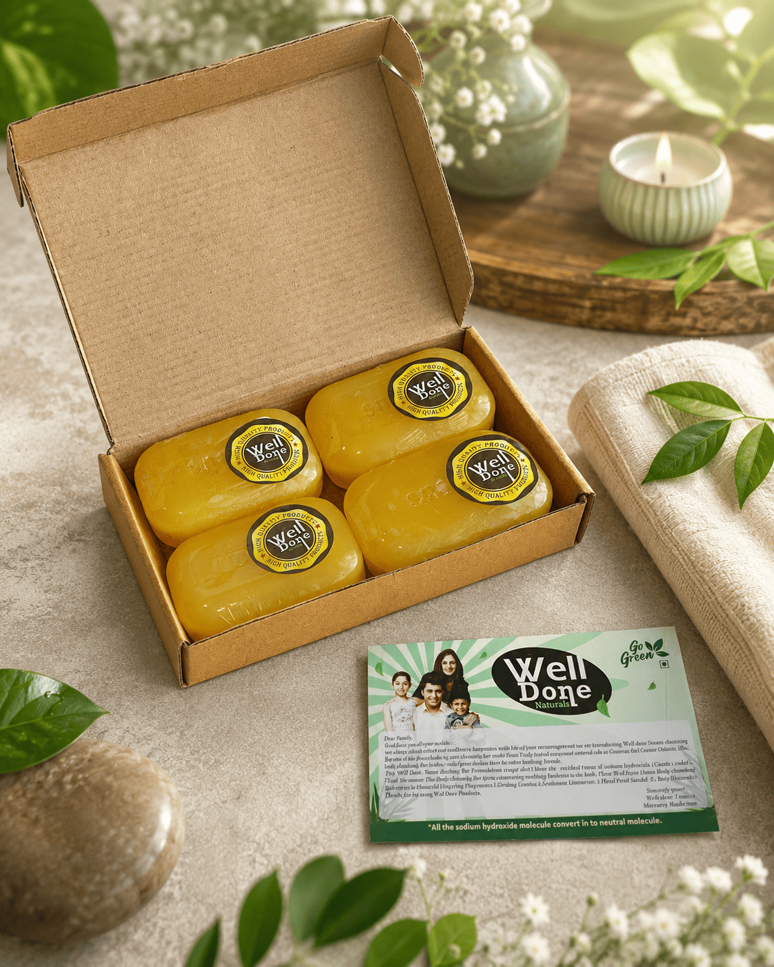 Well Done Naturals Cleansing Bar Pack of 4