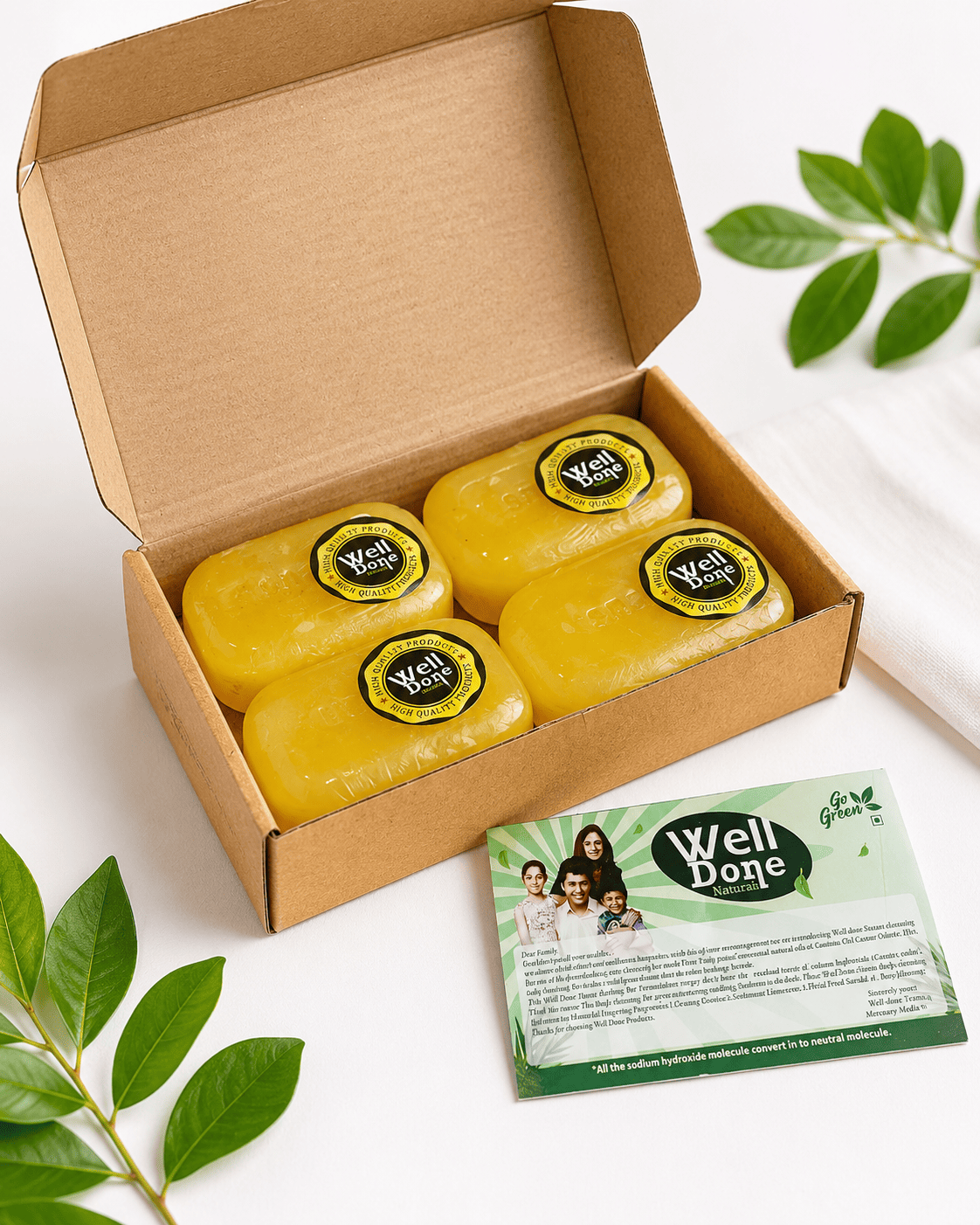 Well Done Naturals Cleansing Bar Pack of 4